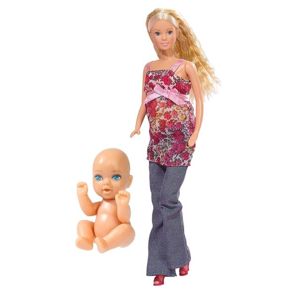 Simba Steffi Love Pregnant Doll Removable Open Tummy 11 Baby Accessories NEW - Picture 1 of 11